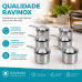 Kit 06 Und Queimador inox fundo para rechaud Ravinox 000030
