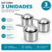 Kit 03 Und Queimador inox fundo para rechaud Ravinox 000030