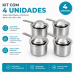 Kit 04 Und Queimador inox fundo para rechaud Ravinox 000030