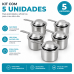 Kit 05 Und Queimador inox fundo para rechaud Ravinox 000030