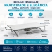  Rechaud Retangular grande base cromada, chapa alum&iacute;nio 380 x 240mm queimador a&ccedil;o inox Ravinox 512