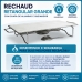 Rechaud Retangular grande base cromada, chapa alum&iacute;nio 380 x 240mm queimador a&ccedil;o inox Ravinox 512