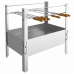 Churrasqueira 60cm desmontavel a&ccedil;o galvanizado Qualinox 3860 com seis espetos