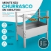 Churrasqueira 60cm desmontavel a&ccedil;o galvanizado Qualinox 3860 com seis espetos