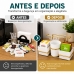 Organizador para Sach&ecirc;s Mexedor e Guardanapos Dourado branco Future 1224BCD