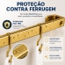 Barra de utensilios cozinha 45cm 6 Ganchos Dourada Future 2411DD