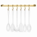 Barra de utensilios cozinha 45cm 6 Ganchos Dourada Future 2411DD