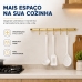 Barra de utensilios cozinha 45cm 6 Ganchos Dourada Future 2411DD