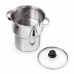 Cuscuzeira Inox 3 Litros Forma Tampa De Vidro Para Indu&ccedil;&atilde;o cozimento a vapor