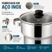 Cuscuzeira Inox 3 Litros Forma Tampa De Vidro Para Indu&ccedil;&atilde;o cozimento a vapor