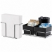 Kit Organizador para Caf&eacute; Future Eleganza Preto Porta Guardanapo + Organizador de Sach&ecirc;s A&ccedil;&uacute;car Mexedor Rust Free