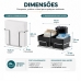 Kit Organizador para Caf&eacute; Future Eleganza Preto Porta Guardanapo + Organizador de Sach&ecirc;s A&ccedil;&uacute;car Mexedor Rust Free