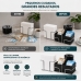 Kit Organizador para Caf&eacute; Future Eleganza Preto Porta Guardanapo + Organizador de Sach&ecirc;s A&ccedil;&uacute;car Mexedor Rust Free
