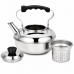 Chaleira A&ccedil;o Inox 1 Litro Com Filtro Para Ch&aacute; Ravinox 000610