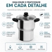 Panela para Cuscuz Inox 3L Forma Tampa de Vidro Compat&iacute;vel com Fog&atilde;o de Indu&ccedil;&atilde;o 803070