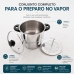 Panela para Cuscuz Inox 3L Forma Tampa de Vidro Compat&iacute;vel com Fog&atilde;o de Indu&ccedil;&atilde;o 803070