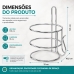 Suporte Para Secador de Cabelo Future Porta Secador Parede Cromado Com Gancho Para Cabo