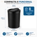 Lixeira 8 Litros Tampa Basculante Future Preta para Banheiro Cozinha Lavabo Escrit&oacute;rio 1220PT