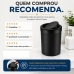 Lixeira 8 Litros Tampa Basculante Future Preta para Banheiro Cozinha Lavabo Escrit&oacute;rio 1220PT