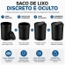 Lixeira 8 Litros Tampa Basculante Future Preta para Banheiro Cozinha Lavabo Escrit&oacute;rio 1220PT