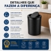 Lixeira 8 Litros Tampa Basculante Future Preta para Banheiro Cozinha Lavabo Escrit&oacute;rio 1220PT