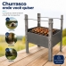 Churrasqueira Port&aacute;til Desmont&aacute;vel em A&ccedil;o para Espetinhos 41x20x46 cm Compacta para Carv&atilde;o