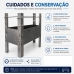 Churrasqueira Port&aacute;til Desmont&aacute;vel em A&ccedil;o para Espetinhos 41x20x46 cm Compacta para Carv&atilde;o