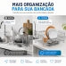 Escorredor de Lou&ccedil;as Future Cromado 14 Pratos 8 Copos Porta Talheres Rust Free 1606