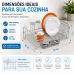 Escorredor de Lou&ccedil;as Future Cromado 14 Pratos 8 Copos Porta Talheres Rust Free 1606