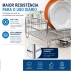 Escorredor de Lou&ccedil;as Future Cromado 14 Pratos 8 Copos Porta Talheres Rust Free 1606