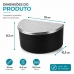Saleiro 1Kg Preto Com Tampa Em A&ccedil;o Inox Forma Pop Cozinha