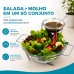 Saladeira com molheira bowl para salada e molho em vidro Forma Inox 802741