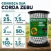 Corda Eletropl&aacute;stica Zebu 25m Para Cerca El&eacute;trica Rural 7,5mm