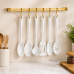 Barra de utensilios cozinha 45cm 6 Ganchos Dourada Future 2411DD