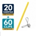 20 Varetas Fibra Vidro Zebu 120cm Cerca El&eacute;trica + 60 Clips