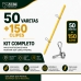 50 Varetas Fibra Vidro Zebu 120cm Cerca El&eacute;trica + 150 Clips