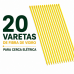 20 Varetas Fibra De Vidro Zebu 120cm 10mm Cerca El&eacute;trica