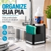 Organizador de Pia Porta Detergente e Esponja Future Preto 1253PT