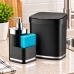 Kit cozinha 2 pe&ccedil;as preto future lixeira e porta detergente 