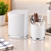 Kit cozinha 2 pe&ccedil;as branco Future lixeira porta talher suporte