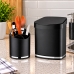 Kit cozinha 2 peças preto future lixera e porta talheres utensilios
