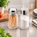 CONJUNTO SALEIRO E PALITEIRO FORMA INOX 800118
