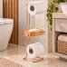 Suporte Papel Higiênico Chão Porta Objeto Rosé Gold Future 1182RG