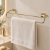 Toalheiro Duplo porta tolha 45cm dourado Future 7508DD