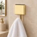 Kit banheiro lavabo 4 pe&ccedil;as dourado Future toalha banho rosto papel cabide