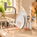 Escorredor de lou&ccedil;as pratos talheres compacto ros&eacute; gold Future 984RG