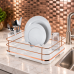 Escorredor louca talheres cozinha branco ros&eacute; gold Future 982RG