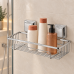 PRATELEIRA BANHEIRO SUPORTE SHAMPOO VENTOSA CROMADO FUTURE 8050
