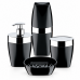 Kit lavabo banheiro 4 Peças Future ABS Preto cromado 2705PT