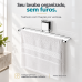 Porta toalha rosto banheiro ventosa cromado 25 cm 8053